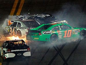 Danica Patrick crashes at the Daytona 500