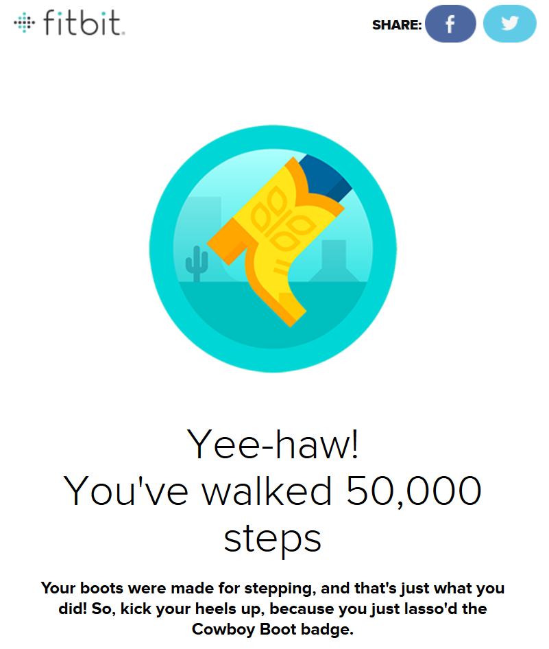 Fitbit - Cowboy Boot Badge